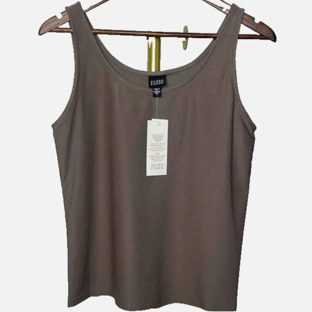 NWT Eileen Fisher Vacay Graduation Summer Taupe Tank and Pant Ensemble